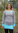 Vincenza Longshirt - grau - hellblau mit weißen Punkten
